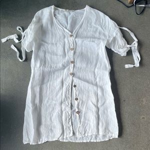 White Linen Beach Cover